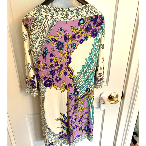 DM Donna Morgan Sheath Print Dress, Size 8 - Picture 2 of 5